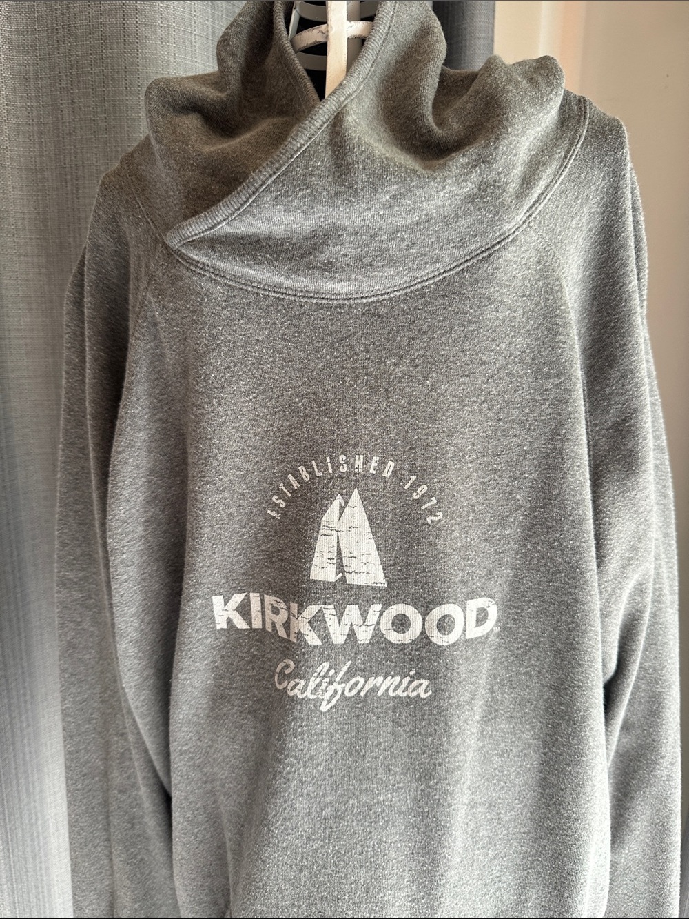 Kirkwood Gray Funnel Neck Sweatshirt with White Logo